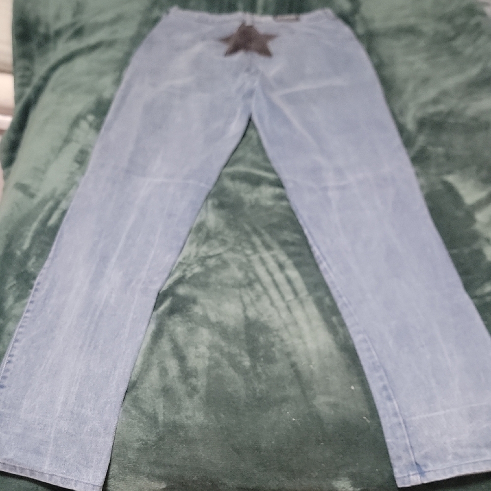 Blue Denim Jeans with Star Patch